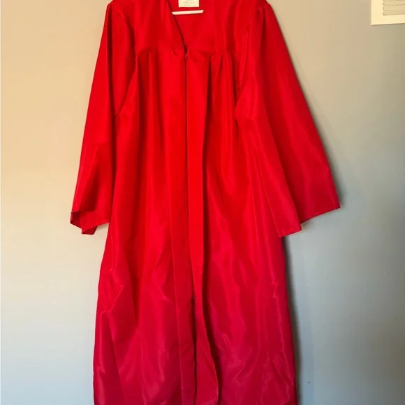 Red Graduation Robe - Picture 2 of 4